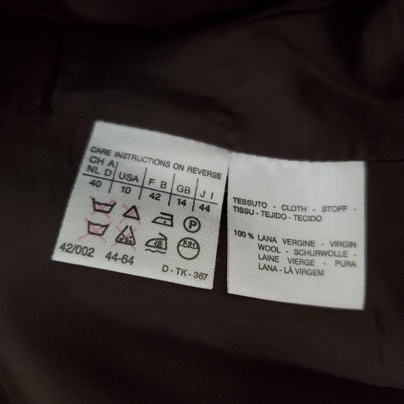 Max Mara Blazer Womens Sz 10 Brown 100% Virgin Wool Single Breasted Pockets - Picture 6 of 8
